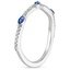 18K White Gold Luxe Willow Contoured Ring with Sapphire and Diamond Accents (1/10 ct. tw.), smallside view