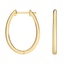 14K Yellow Gold Oval Hoop Earrings, smalladditional view 1