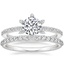 18K White Gold Phoebe Diamond Ring with Petite Shared Prong Diamond Ring (1/4 ct. tw.)