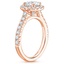14KR Moissanite Sienna Halo Diamond Ring, smalltop view