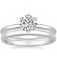 18K White Gold Esme Ring with 2mm Comfort Fit Wedding Ring
