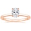14K Rose Gold Vita Diamond Ring, smalltop view