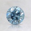0.77 Ct. Fancy Intense Blue Green Round Lab Created Diamond