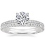 18K White Gold Simply Tacori Luxe Drape Diamond Ring with Simply Tacori Diamond Ring (1/5 ct. tw.)