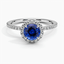 18KW Sapphire Waverly Diamond Ring (1/2 ct. tw.), smalltop view