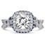 Custom Vintage-Inspired Sapphire Halo Diamond Ring