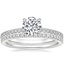 18K White Gold Petite Demi Diamond Ring (1/5 ct. tw.) with Ballad Diamond Ring (1/6 ct. tw.)
