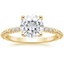 18KY Moissanite Adeline Diamond Ring, smalltop view