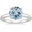 Aquamarine Heritage Diamond Ring in 18K White Gold