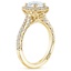 18KY Moissanite Tacori Petite Crescent Bloom Diamond Ring, smalltop view