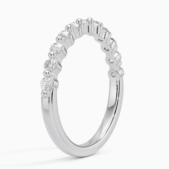 Single Shared Prong Diamond Ring