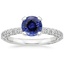 18KW Sapphire Tacori Petite Crescent Diamond Ring, smalltop view