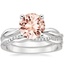 18KW Morganite Twisted Vine Ring with Petite Twisted Vine Diamond Ring (1/8 ct. tw.), smalltop view