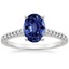 18KW Sapphire Sonora Diamond Ring, smalltop view