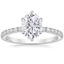 18KW Moissanite Bliss Six-Prong Diamond Ring (1/6 ct. tw.), smalltop view