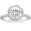 18KW Moissanite Nova Halo Diamond Ring (1/2 ct. tw.), smalltop view