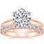14K Rose Gold Six-Prong Classic Ring with Luxe Sienna Diamond Ring (5/8 ct. tw.)