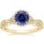 18KY Sapphire Entwined Halo Diamond Ring (1/3 ct. tw.), smalltop view