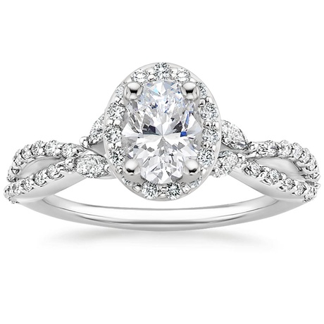 luxe willow halo diamond ring