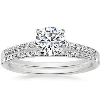 18K White Gold Lissome Diamond Ring (1/10 ct. tw.) with Whisper Diamond Ring