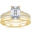 18K Yellow Gold Icon Diamond Ring with Heritage Wedding Ring