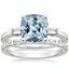 PT Aquamarine Tapered Baguette Diamond Ring (1/5 ct. tw.) with Barre Diamond Ring (1/4 ct. tw.), smalltop view