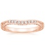 Rose Gold Delicate Antique Scroll Contoured Diamond Ring