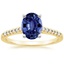 18KY Sapphire Sonora Diamond Ring, smalltop view