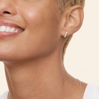 Cultured Pearl Hoop Earrings