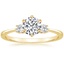 18K Yellow Gold Six Prong Selene Diamond Ring (1/10 ct. tw.), smalltop view