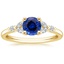 18KY Sapphire Verbena Diamond Ring, smalltop view