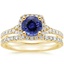 18KY Sapphire Joy Diamond Ring (1/3 ct. tw.) with Bliss Diamond Ring (1/5 ct. tw.), smalltop view