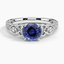 Sapphire Aberdeen Diamond Ring in Platinum