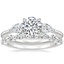 18K White Gold Adorned Opera Diamond Ring (1/2 ct. tw.) with Versailles Diamond Ring (3/8 ct. tw.)