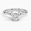 18KW Moissanite Elodie Solitaire Ring, smalltop view