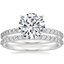 18K White Gold Luxe Petite Shared Prong Diamond Ring with Petite Shared Prong Diamond Ring (1/4 ct. tw.)