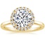 18K Yellow Gold Vienna Diamond Ring, smalltop view