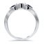 Sapphire Accented Bezel Set Diamond Ring, smallside view