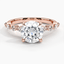 Rose Gold Moissanite Versailles Diamond Ring (1/3 ct. tw.)