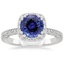 Sapphire Tacori Coastal Crescent Cushion Bloom Diamond Ring in Platinum