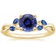 Yellow Gold Sapphire Willow Ring With Sapphire Accents