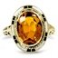 Art Deco Citrine Cocktail Ring