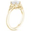 18K Yellow Gold Celtic Crown Diamond Ring, smallside view
