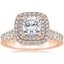 14K Rose Gold Soleil Diamond Ring with Bliss Diamond Ring (1/5 ct. tw.)