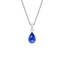 14K White Gold Teardrop Lab Created Sapphire Pendant, smalladditional view 2