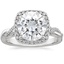 PT Moissanite Petite Twisted Vine Halo Diamond Ring (1/4 ct. tw.), smalltop view