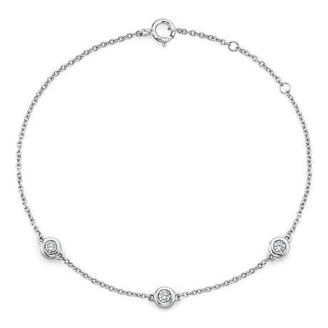 bracelet with 3 diamonds