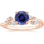 Rose Gold Sapphire Arden Diamond Ring