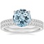 18KW Aquamarine Luxe Ballad Perfect Fit Diamond Bridal Set, smalltop view