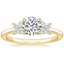 18K Yellow Gold Mariposa Diamond Ring, smalltop view